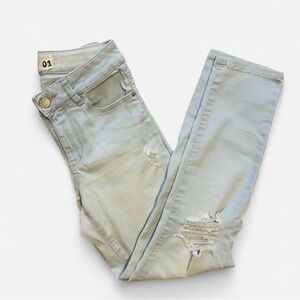 Light Blue Distressed Women Jeans
